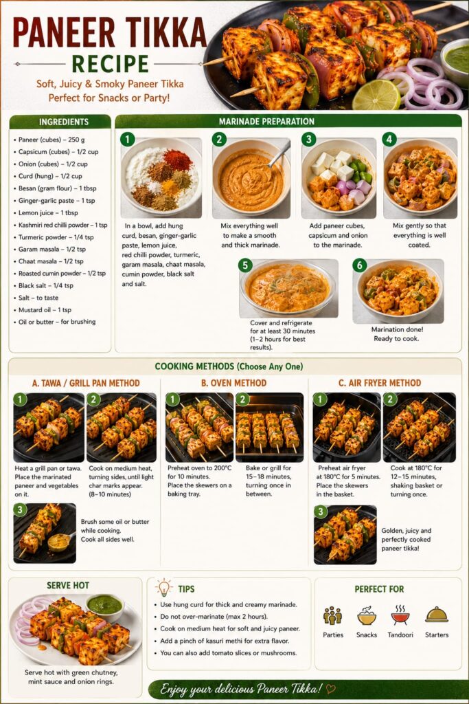 Paneer Tikka Recipe